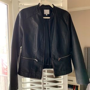 Black (Faux) Leather Jacket